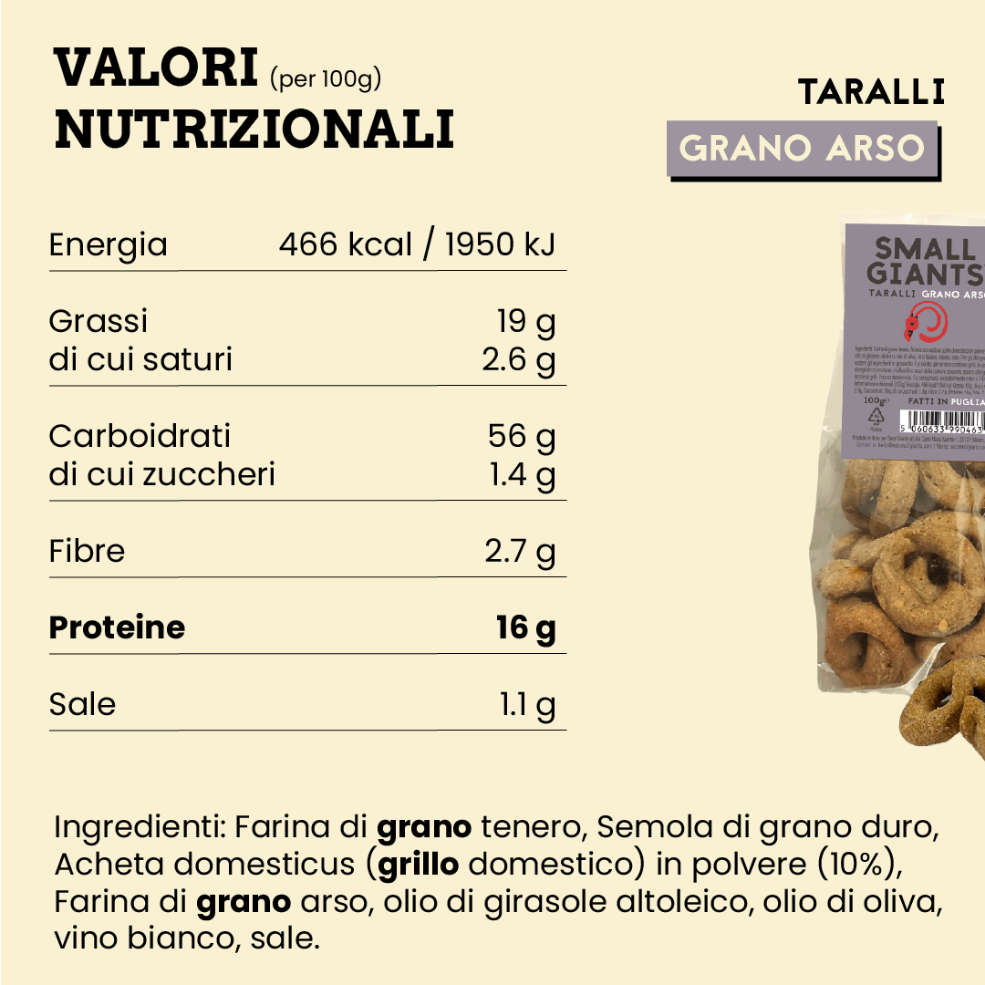 TARALLI DI GRILLO - 16% PROTEINE