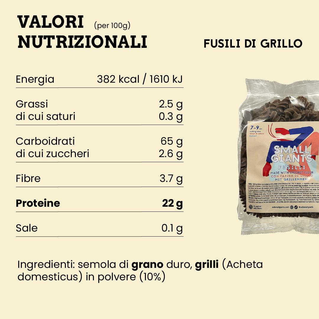<tc>Cricket Pasta</tc> - PROTEIN PASTA - 22% <tc>protein</tc> - 4 X 250G