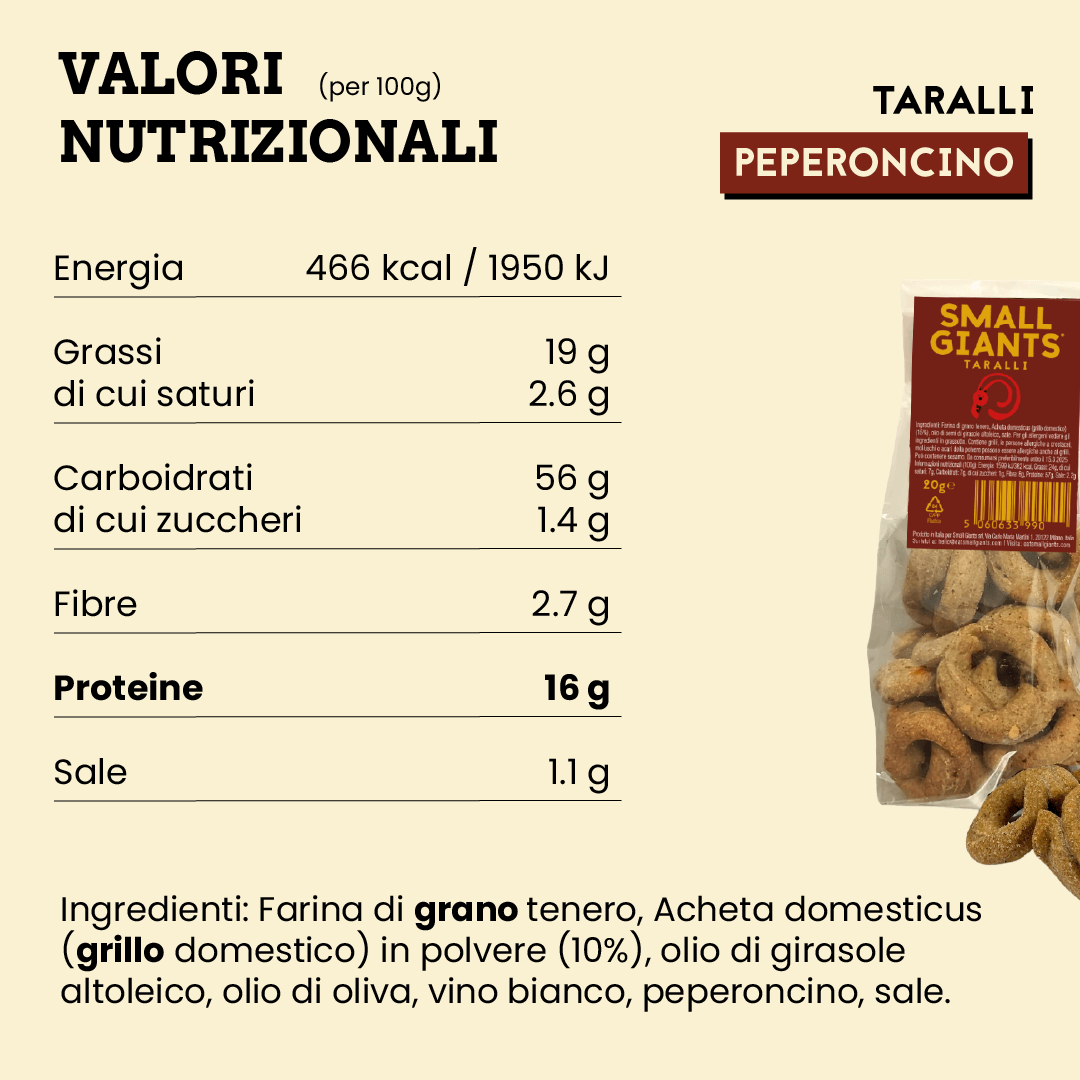 TARALLI DI GRILLO - 16% PROTEINE