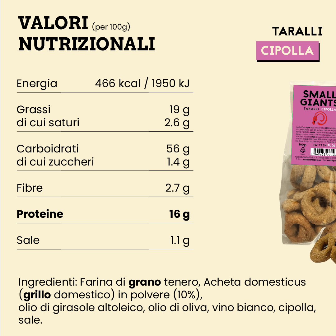 TARALLI DI GRILLO - 16% PROTEINE